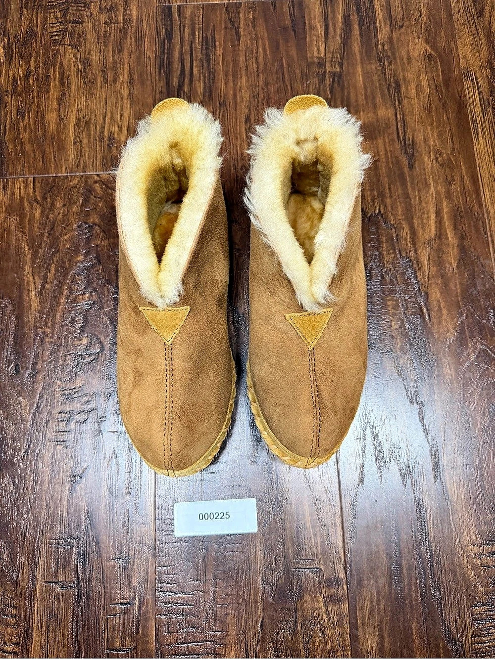 L.L.Bean Women’s 6M Suede Shearling Lined Slipper Boots Tan Brown Moccasin